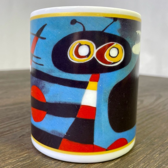 Cafe Arts Niro Art Coffee Mug Abstract Skull Bug Rat Blue - Picture 2 of 7